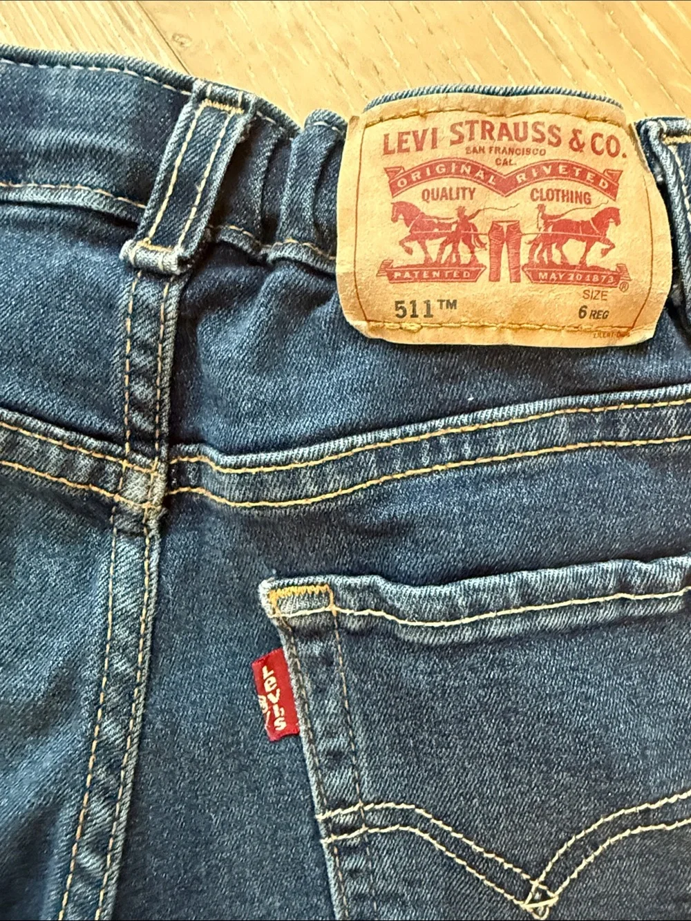 Levi’s Kids Dark Blue Denim Jeans - 6 Reg Classic Stretch Fit
